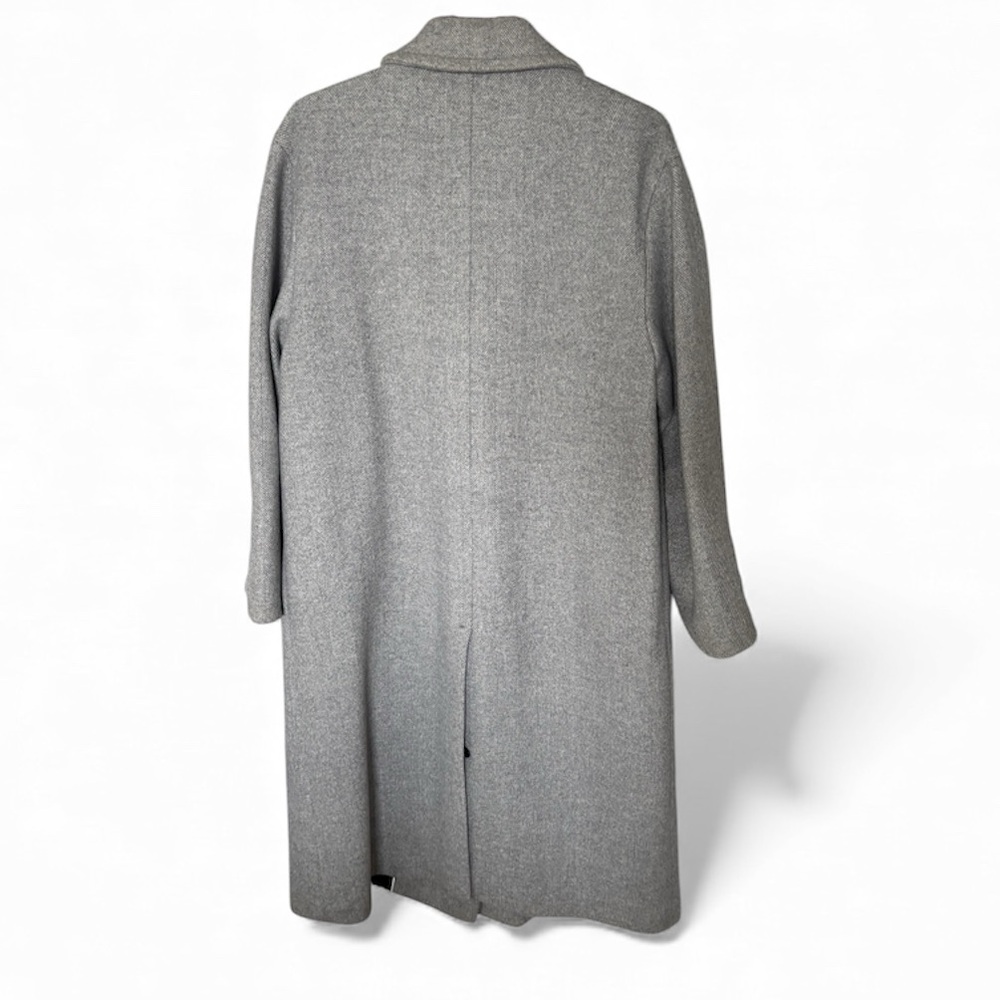 Mango Elegant Gray Double-Breasted Pea Coat - Picture 6 of 6